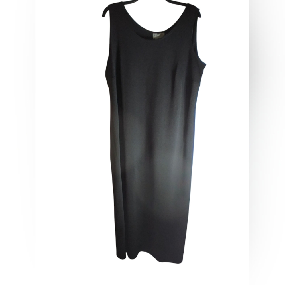 K & Company Elegant Black Sleeveless Maxi Dress Size 18W Minimalist Lagonlook